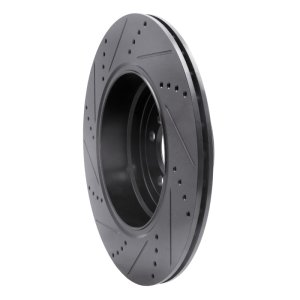 Land Rover Range Rover Brake Rotor (1) - Rear Right - R1 Concepts - Drilled & Slotted - Black - `10-`12